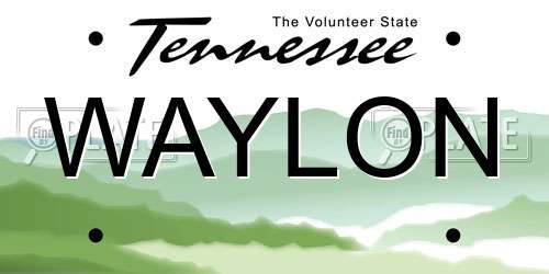 WAYLON Tennessee License Plate