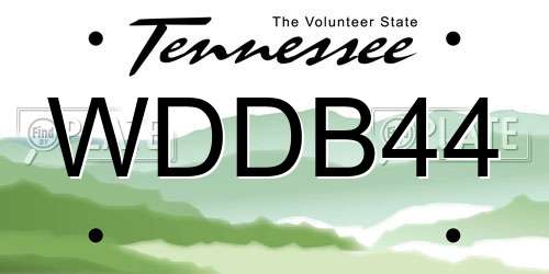 WDDB44 Tennessee License Plate