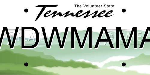 WDWMAMA Tennessee License Plate