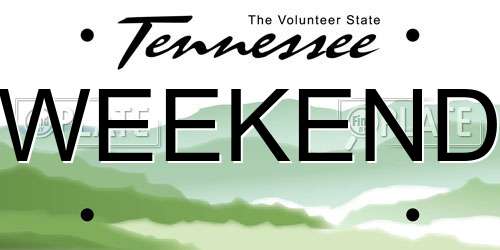 WEEKEND Tennessee License Plate