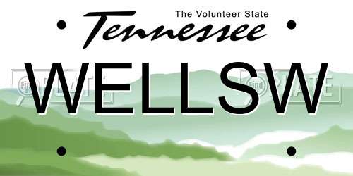 WELLSW Tennessee License Plate