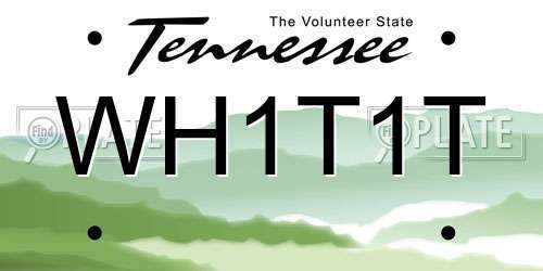 WH1T1T Tennessee License Plate