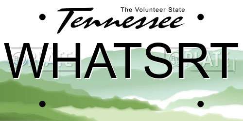 WHATSRT Tennessee License Plate