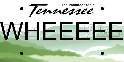 WHEEEEE Tennessee License Plate
