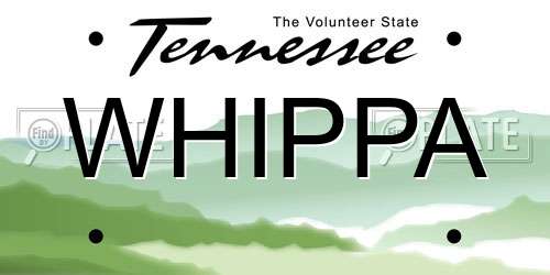 WHIPPA Tennessee License Plate