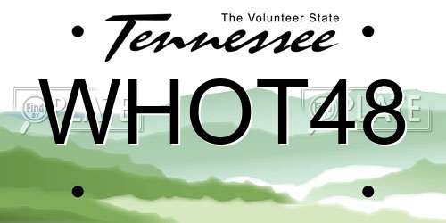 WHOT48 Tennessee License Plate