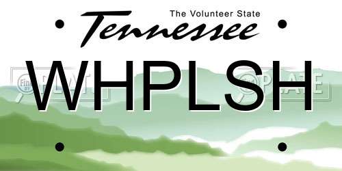 WHPLSH Tennessee License Plate
