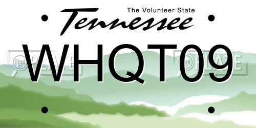 WHQT09 Tennessee License Plate