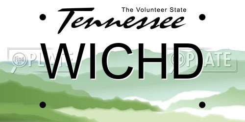 WICHD Tennessee License Plate