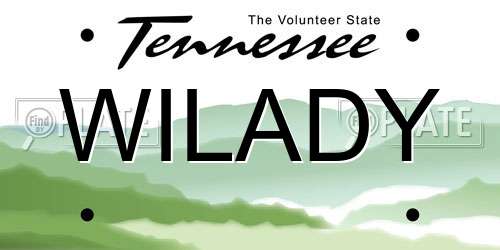 WILADY Tennessee License Plate