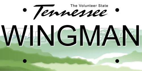 WINGMAN Tennessee License Plate