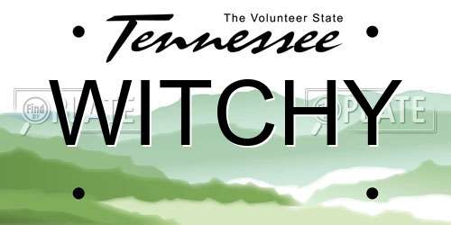 WITCHY Tennessee License Plate