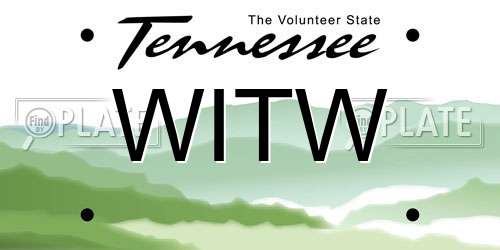 WITW Tennessee License Plate