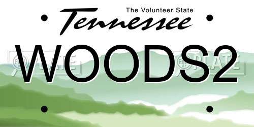 WOODS2 Tennessee License Plate