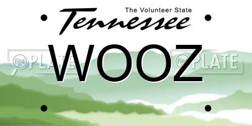 WOOZ Tennessee License Plate