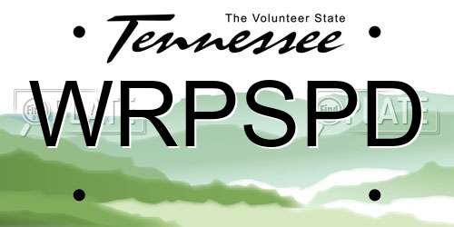 WRPSPD Tennessee License Plate