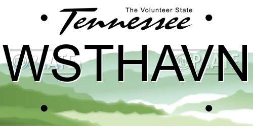 WSTHAVN Tennessee License Plate