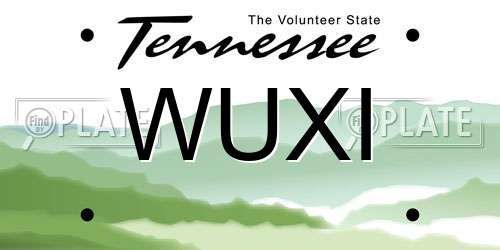 WUXI Tennessee License Plate