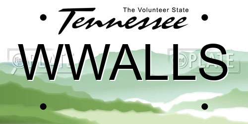 WWALLS Tennessee License Plate