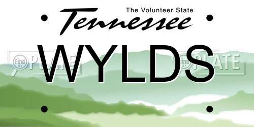 WYLDS Tennessee License Plate
