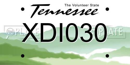 XDI030 Tennessee License Plate