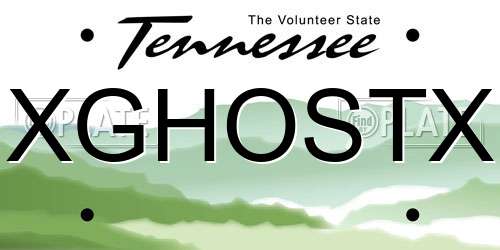 XGHOSTX Tennessee License Plate