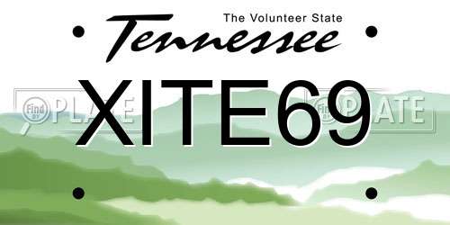 XITE69 Tennessee License Plate