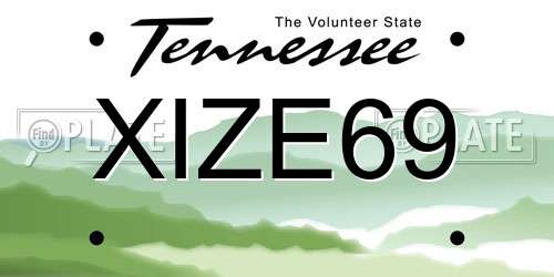 XIZE69 Tennessee License Plate