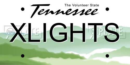 XLIGHTS Tennessee License Plate