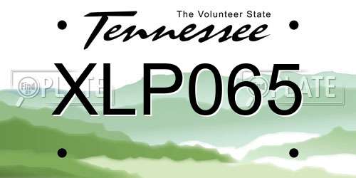 XLP065 Tennessee License Plate