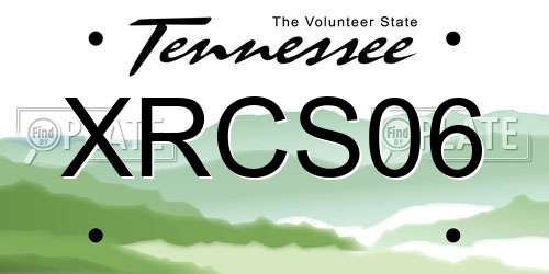 XRCS06 Tennessee License Plate