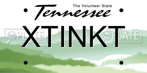 XTINKT Tennessee License Plate