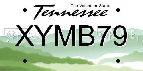 XYMB79 Tennessee License Plate