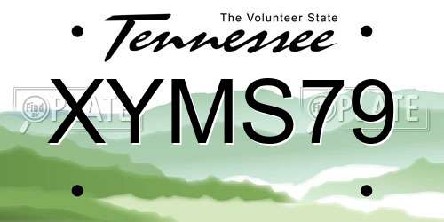 XYMS79 Tennessee License Plate