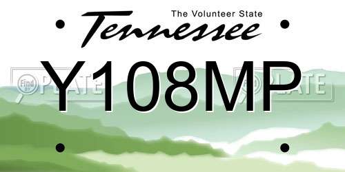 Y108MP Tennessee License Plate