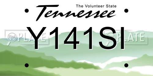 Y141SI Tennessee License Plate