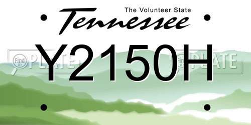 Y2150H Tennessee License Plate