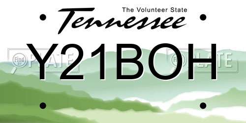 Y21BOH Tennessee License Plate