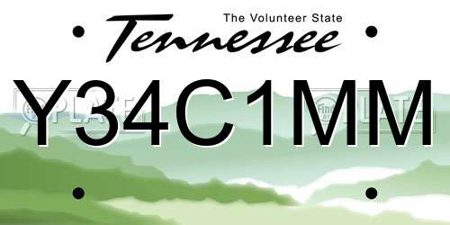 Y34C1MM Tennessee License Plate