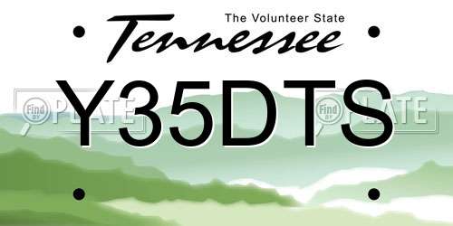 Y35DTS Tennessee License Plate