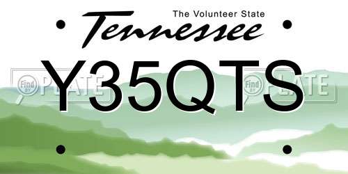 Y35QTS Tennessee License Plate