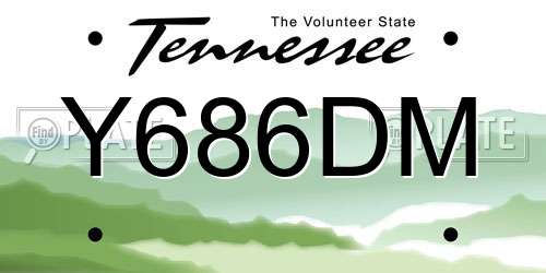 Y686DM Tennessee License Plate