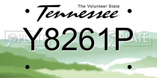 Y8261P Tennessee License Plate