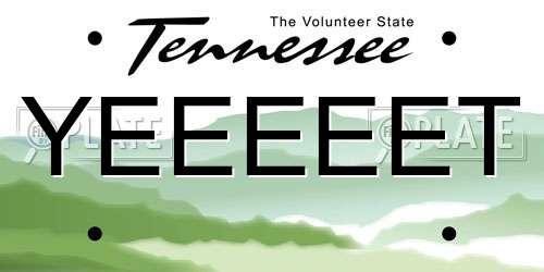 YEEEEET Tennessee License Plate