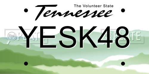 YESK48 Tennessee License Plate