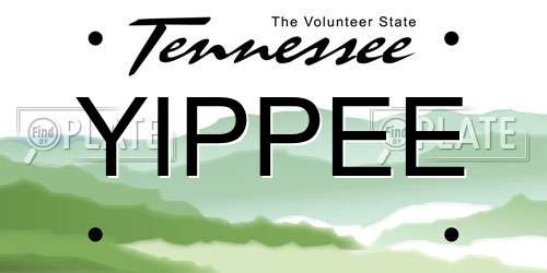YIPPEE Tennessee License Plate