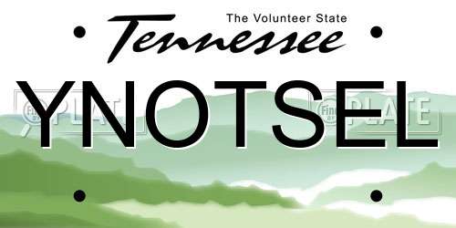 YNOTSEL Tennessee License Plate