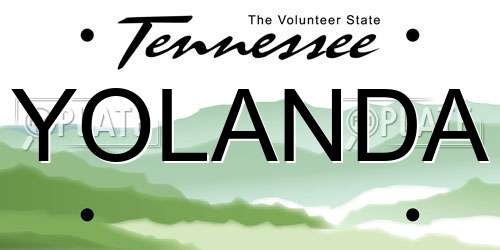 YOLANDA Tennessee License Plate