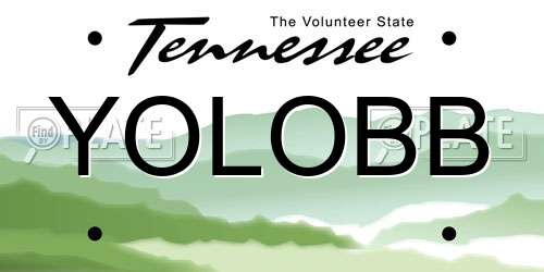 YOLOBB Tennessee License Plate