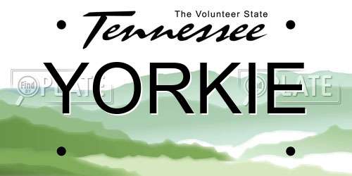 YORKIE Tennessee License Plate